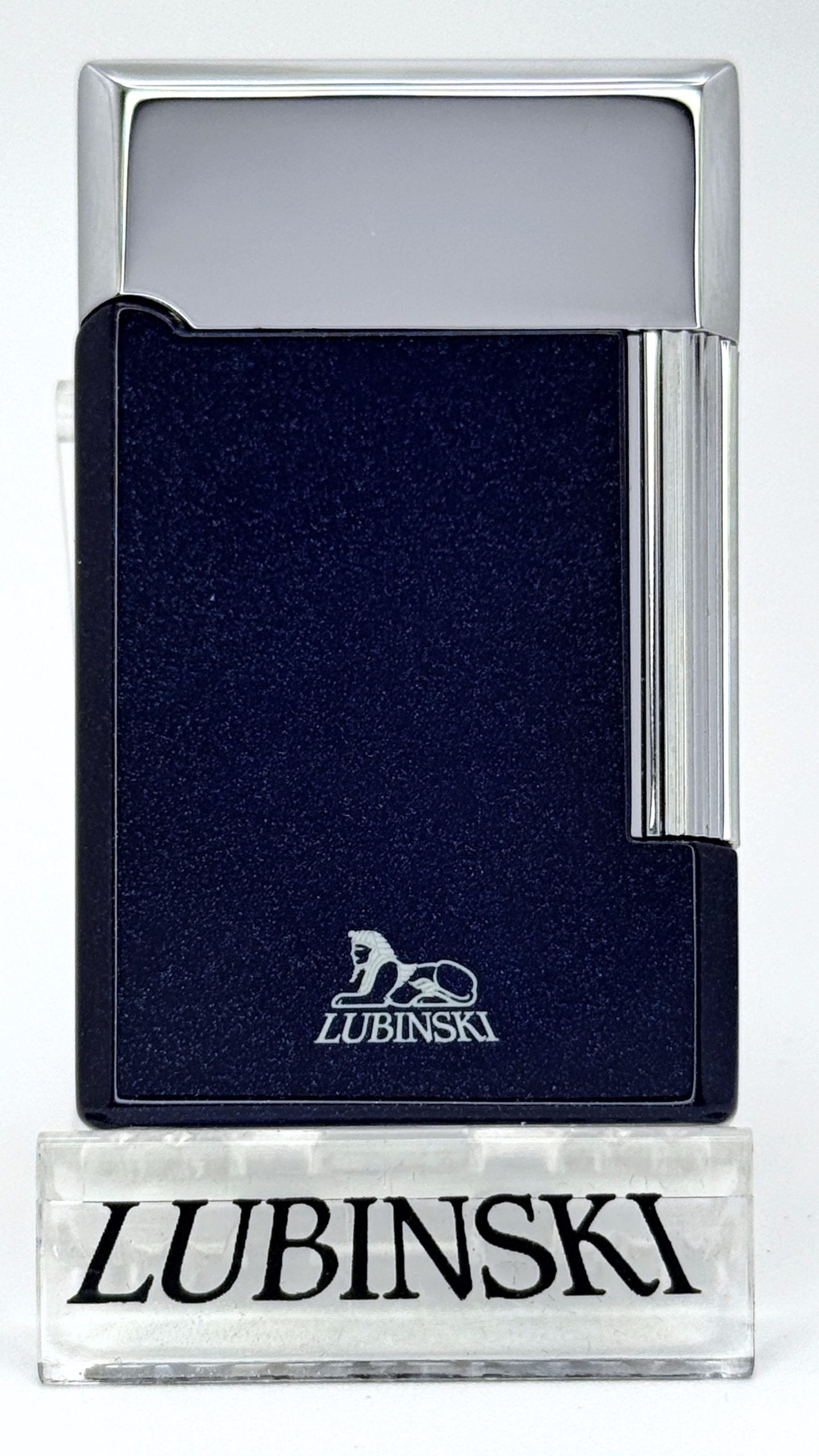 Accendino Lubinski Spoleto per pipa lacca blu metallizzato
