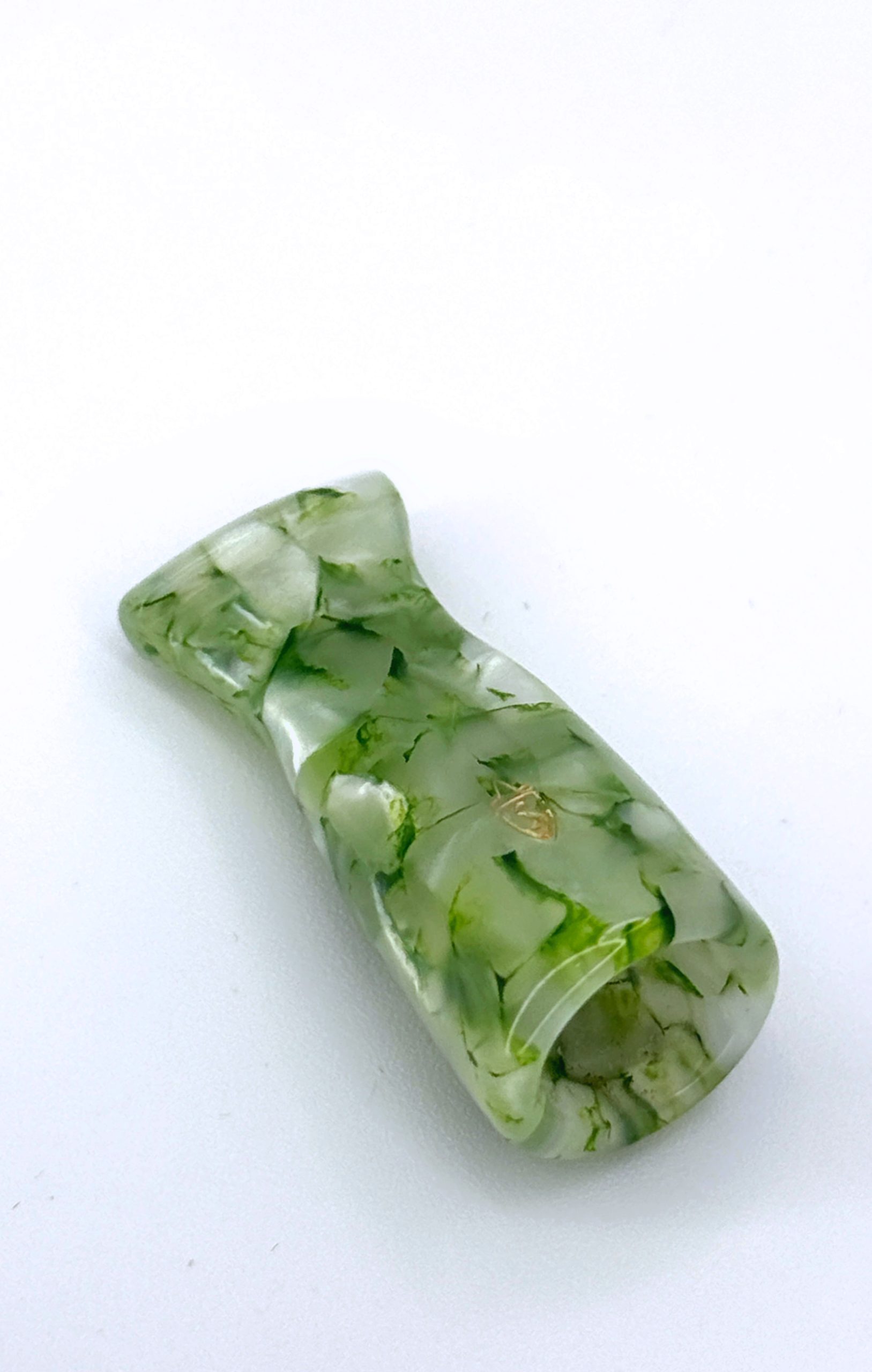 Bocchino in metacrilato verde bianco Savinelli