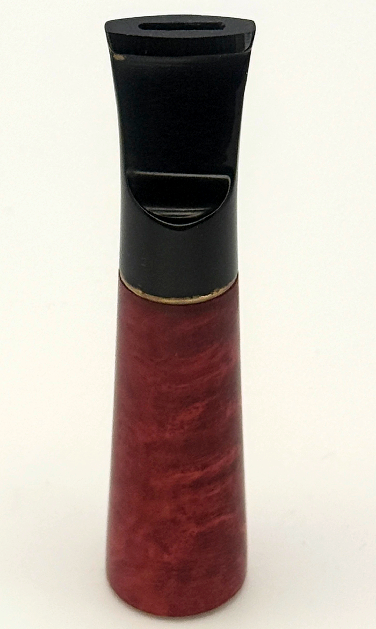 Bocchino in radica c/filtro nero/rosso