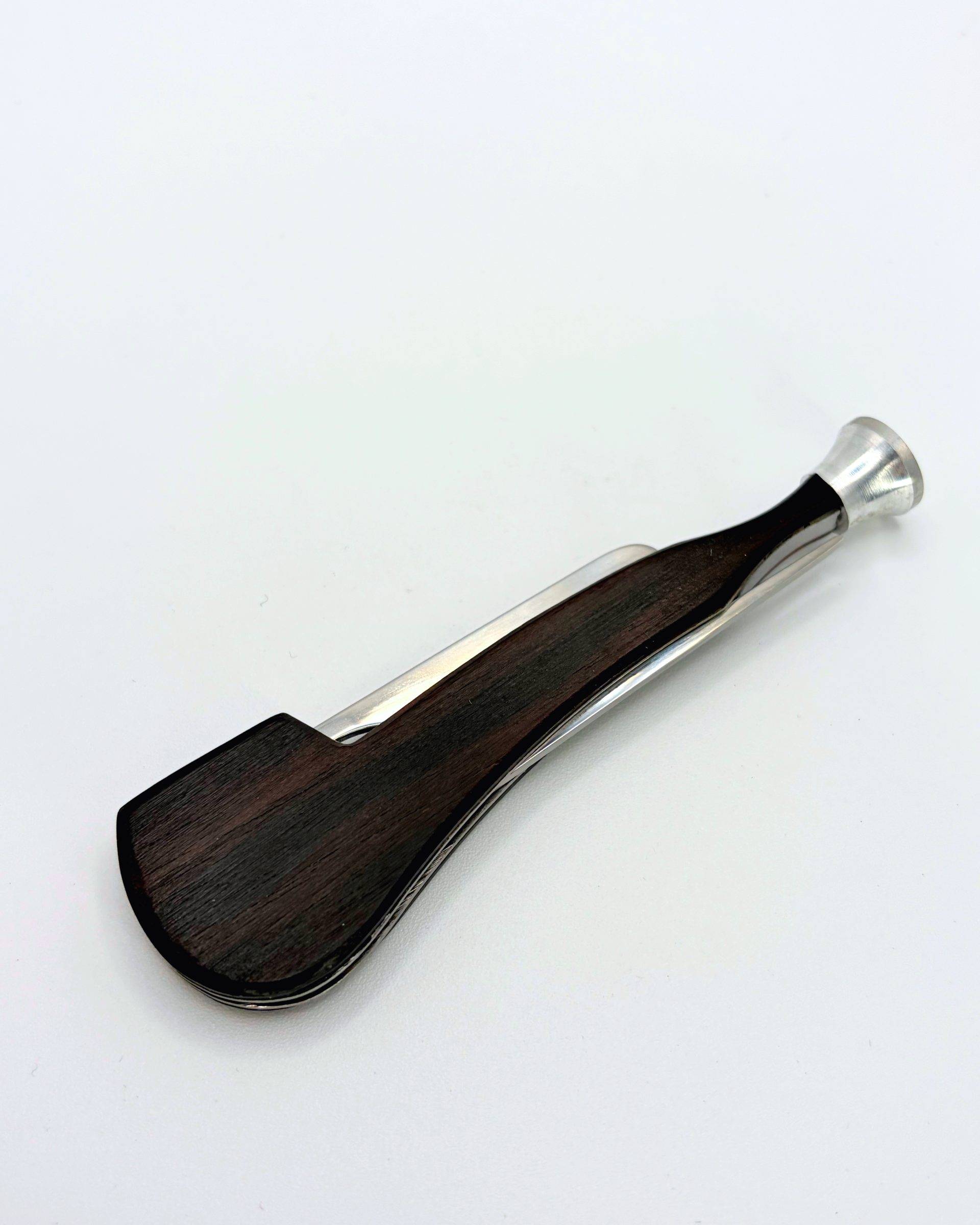 Curapipe in acciaio riv. Pal. dark brown Lubinski