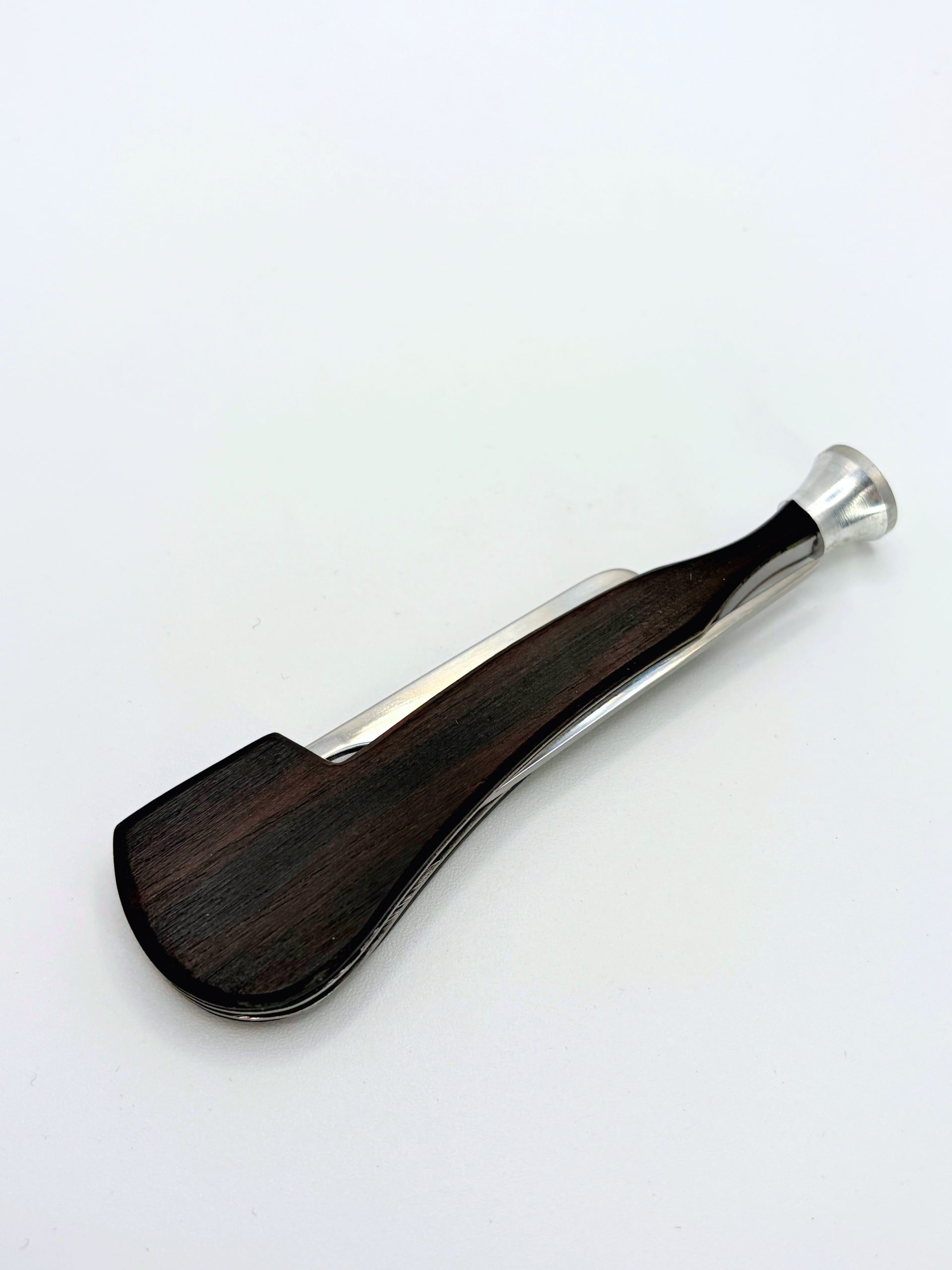 Curapipe in acciaio riv. Pal. dark brown Lubinski