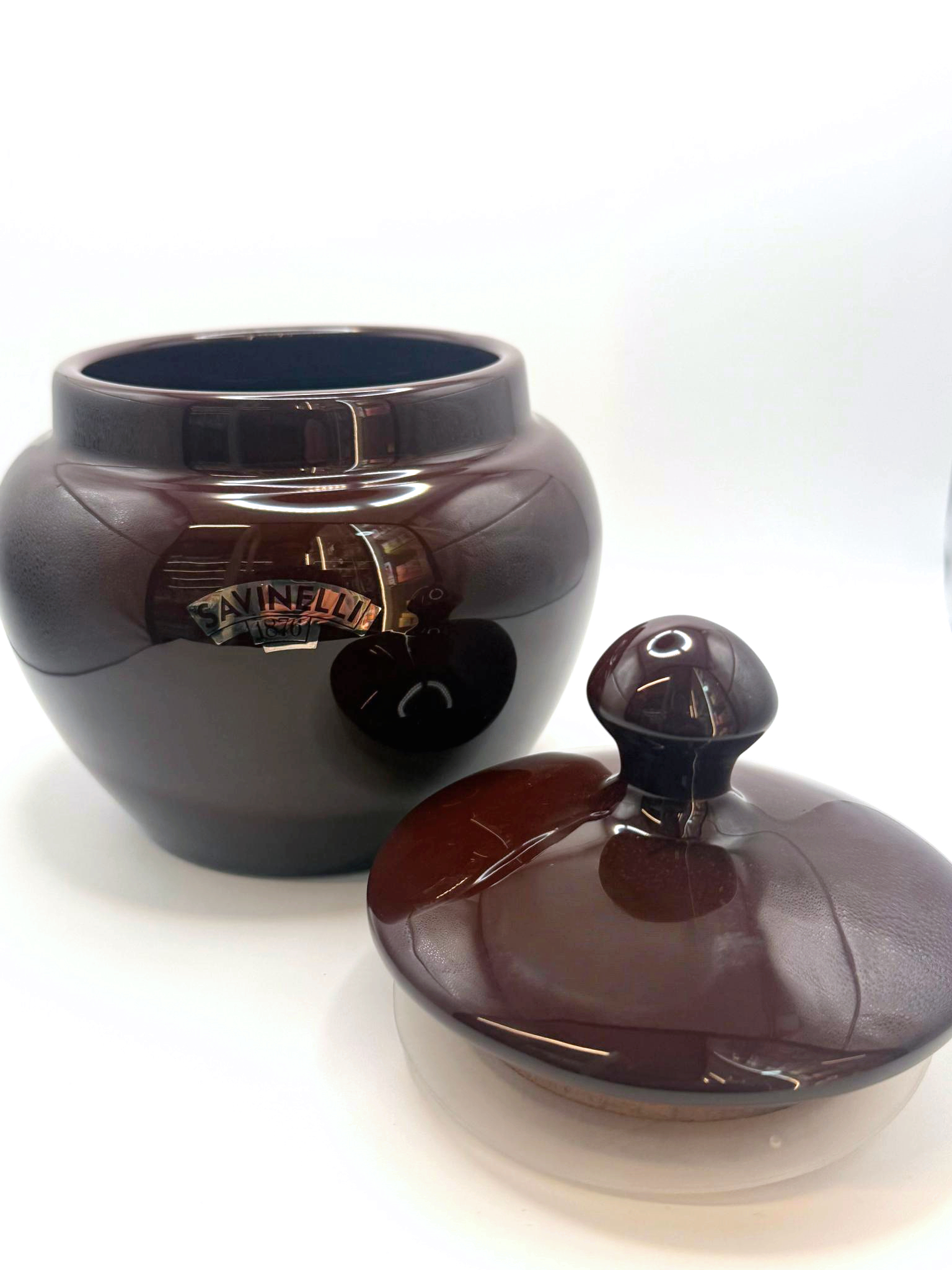Giara portatabacco in ceramica Savinelli