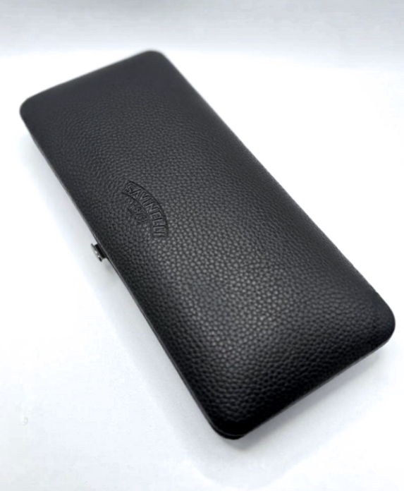 Portasigari in pelle nero Savinelli