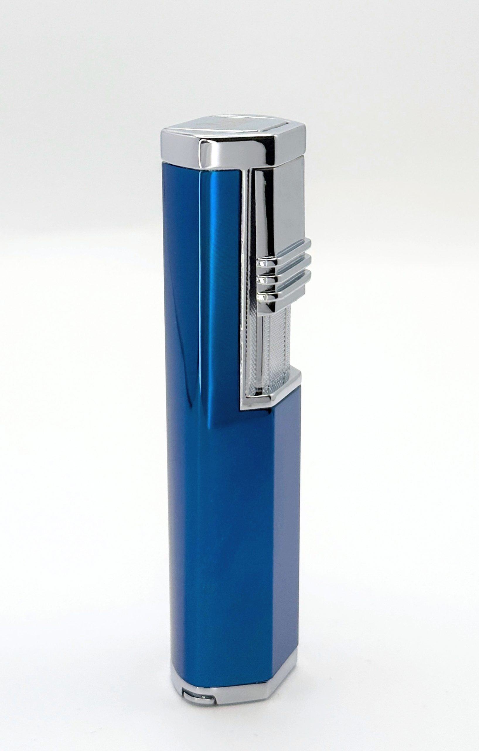 Accendino Lubinski Proton 2 jet flame c/ bucasigari blu metallizzato