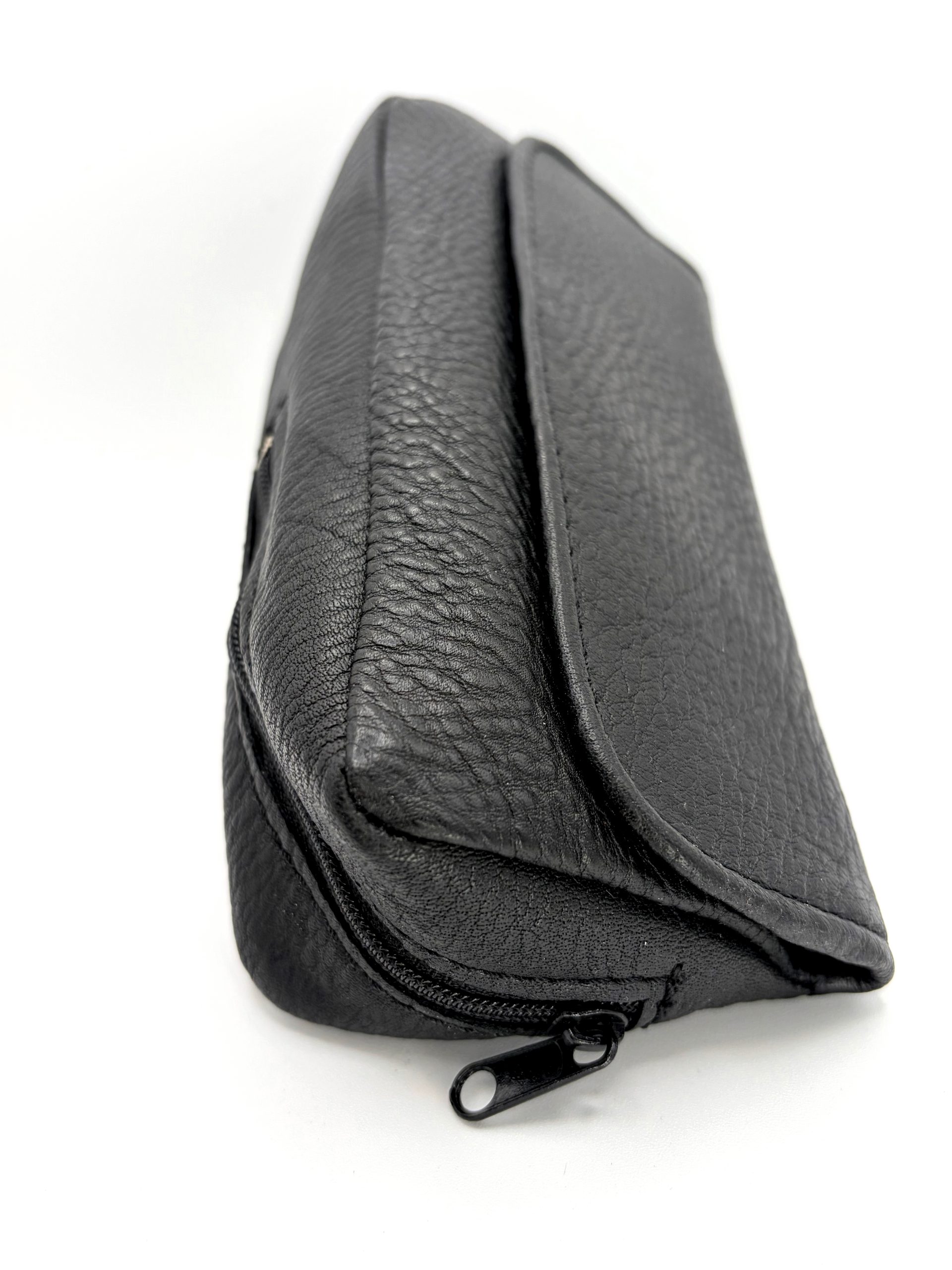 Borsa Porta 1 Pipa e Accessori Pelle di bufalo Nera