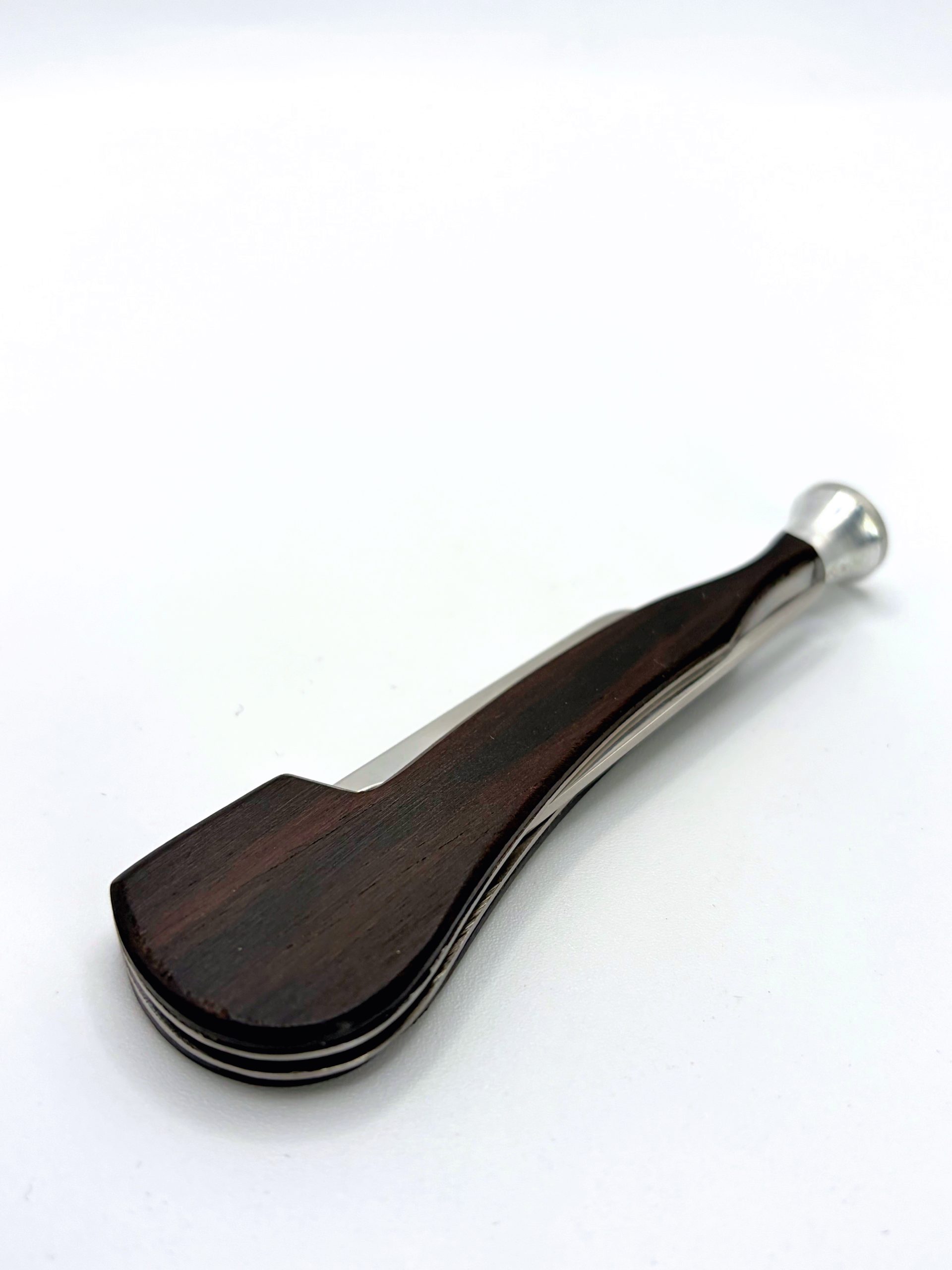 Curapipe in acciaio riv. Pal. dark brown Lubinski
