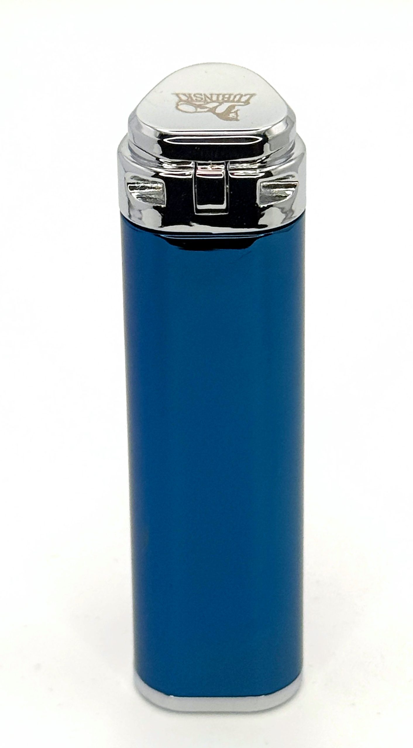 Accendino Lubinski Rocket Jet Flame blu metallizzato