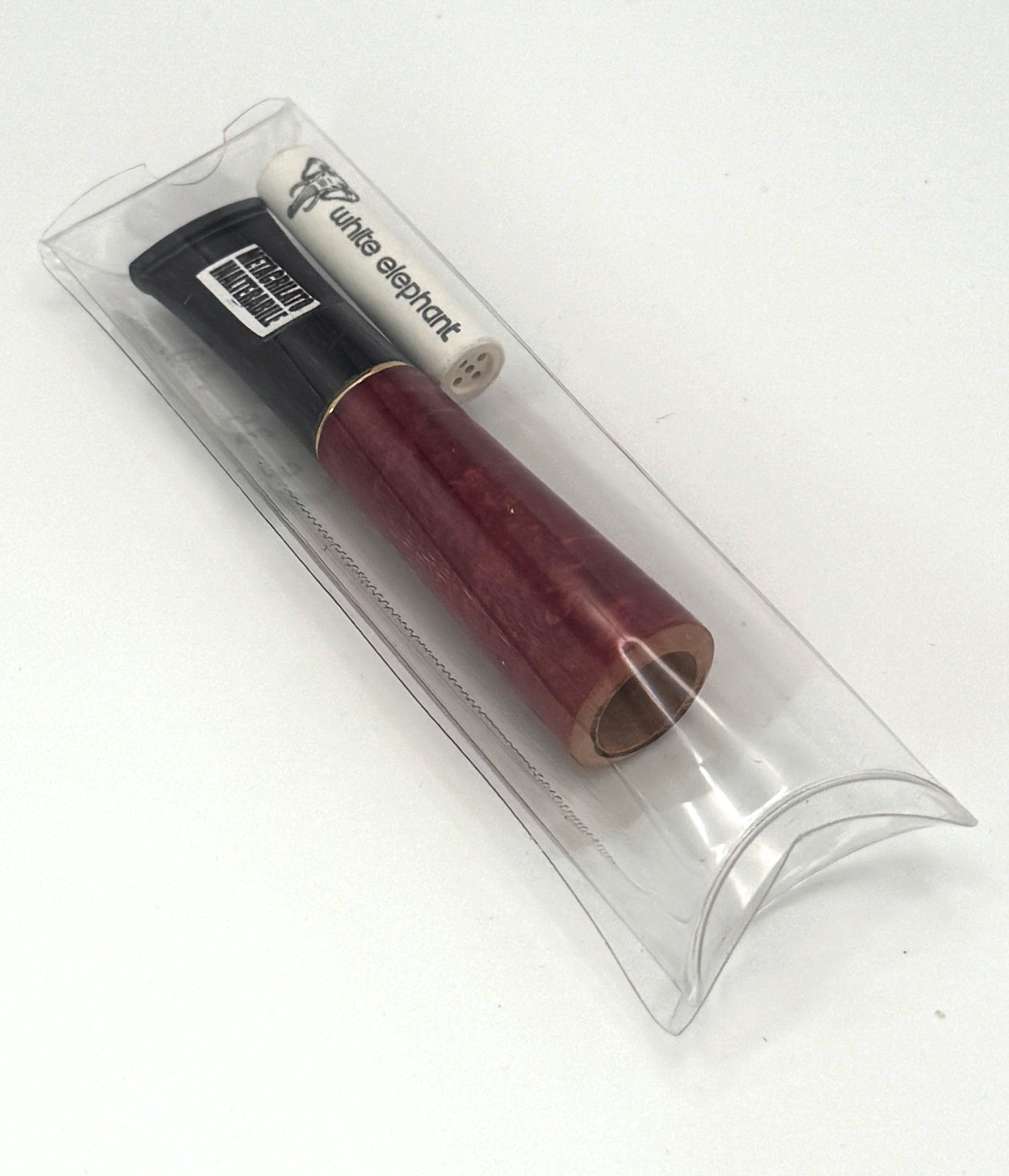 Bocchino in radica c/filtro nero/rosso